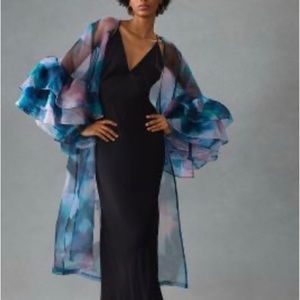 Ruffle Sleeve sheer kimono jacket